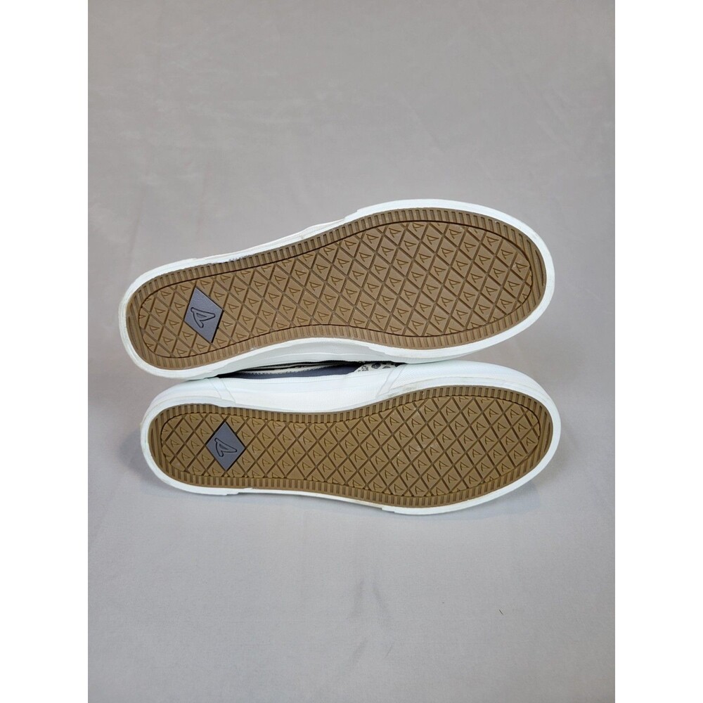 EUC Sperry Women's 8 Soletide Mid Seacycled Sneaker Beige Gray STS87848 Animal - Picture 7 of 8